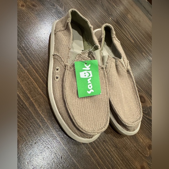 Sanuk Men's Pick Pocket Hemp Natural Tan - Slip On Shoe - Picture 1 of 6